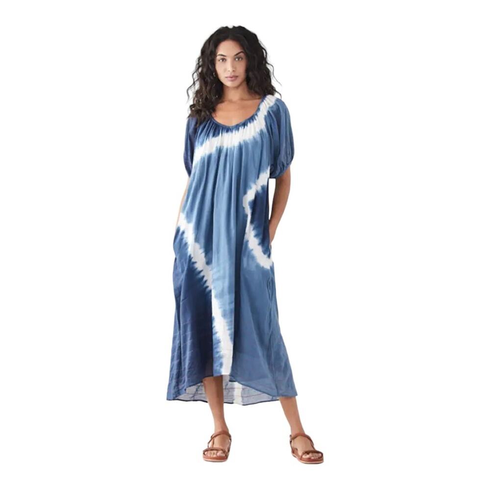 Sundry Bubble Sleeve Tye Dye Maxi Dress Size Medium